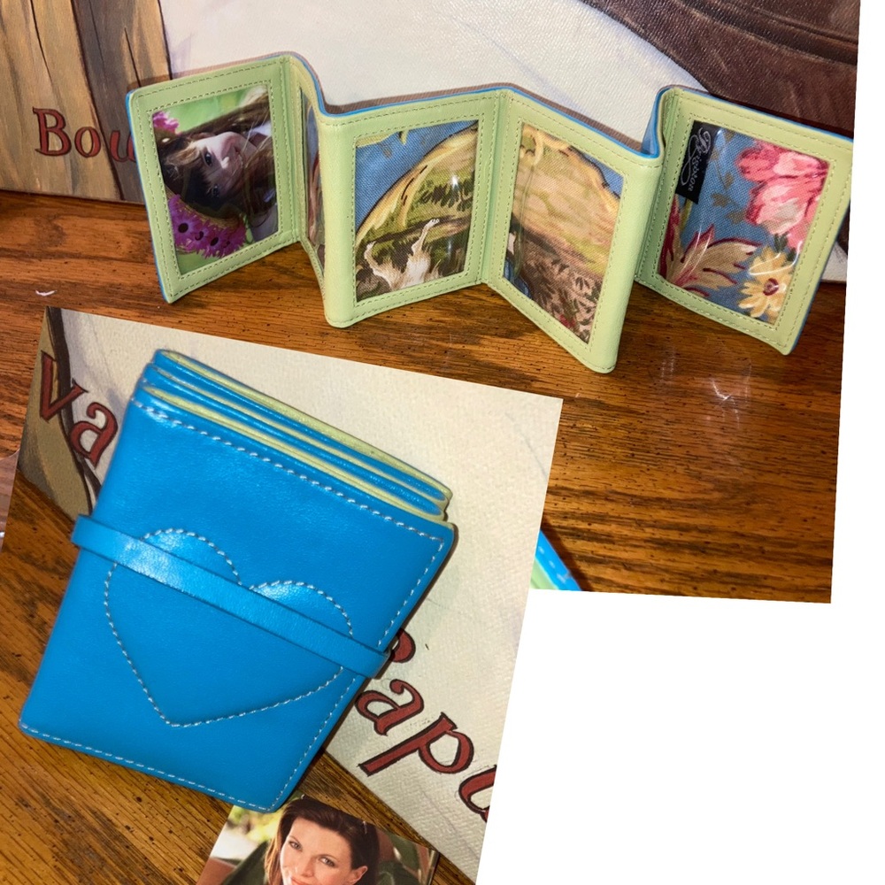 Brighton Accordion 6 Photo Wallet - Blue Green